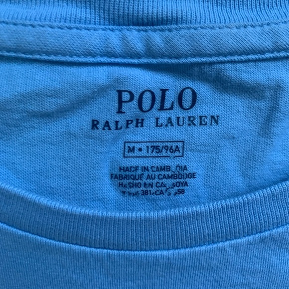 Ralph Lauren Polo T-shirt size Medium Carson Blue Color - Picture 2 of 5